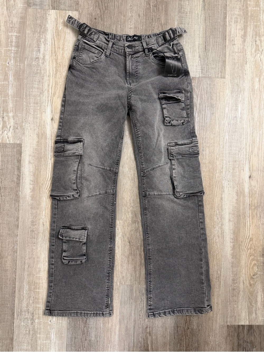 Chic Connect Women’s Black Wide Leg Cargo Pants-size 9 *NEW w tags*